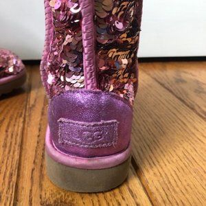 Pink Sparkle Uggs Worn